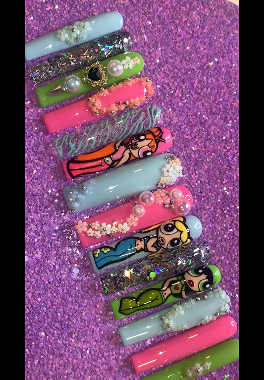 3 XL Grown Power Puff Set