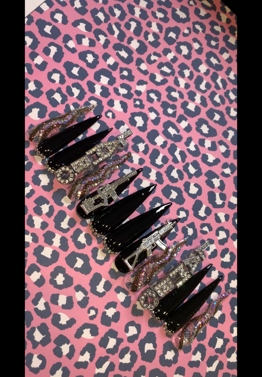 3 XL Stiletto Black LAmbo Set
