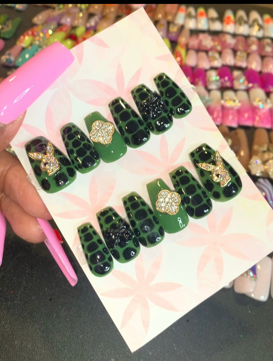 Short Green Coffin Playboy Set